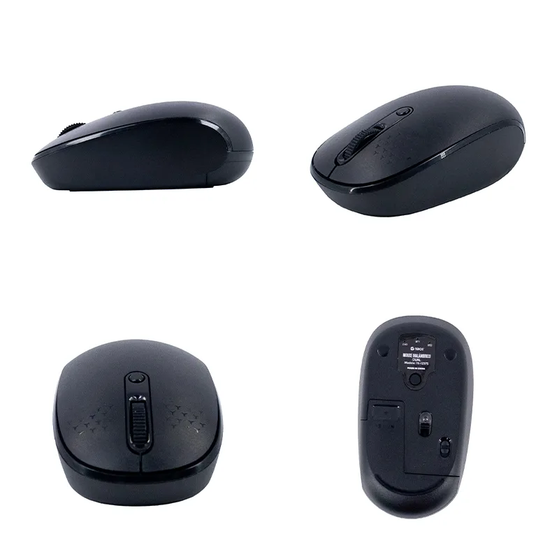 Mouse Inalámbrico Teros TE-1237S, BT 5.0, 2.4GHz, USB, Color Negro
