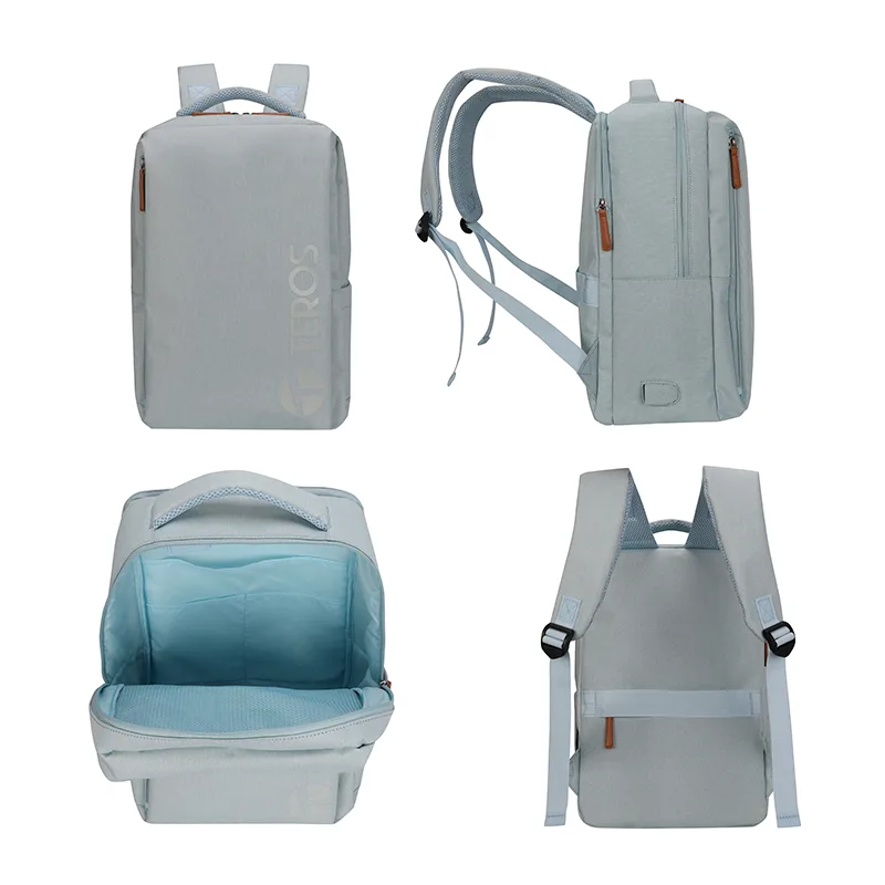 Backpack TEROS City III TE-9047SK, para Notebooks de hasta 15.6", Celeste