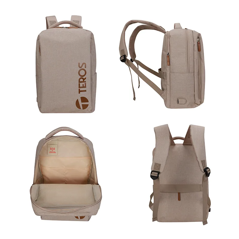 Backpack TEROS City III TE-9046BG, para Notebooks de hasta 15.6", Beige