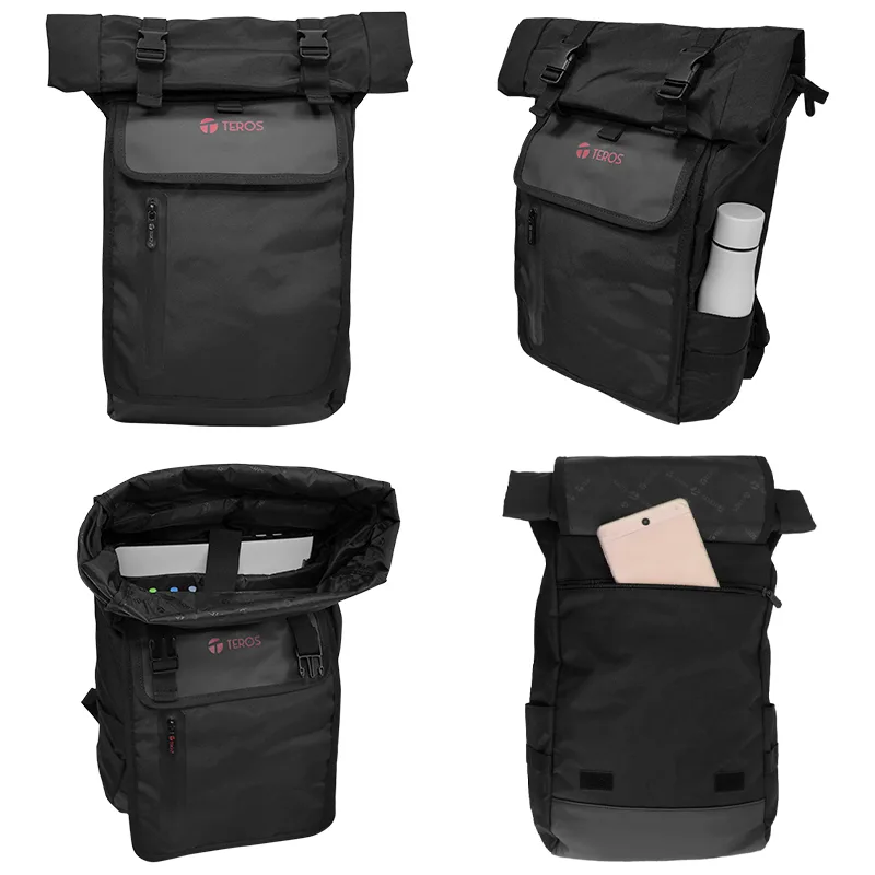 Backpack TEROS Gamer Vision TE-ACS9018BK, para Notebooks de hasta 15.6", Negro