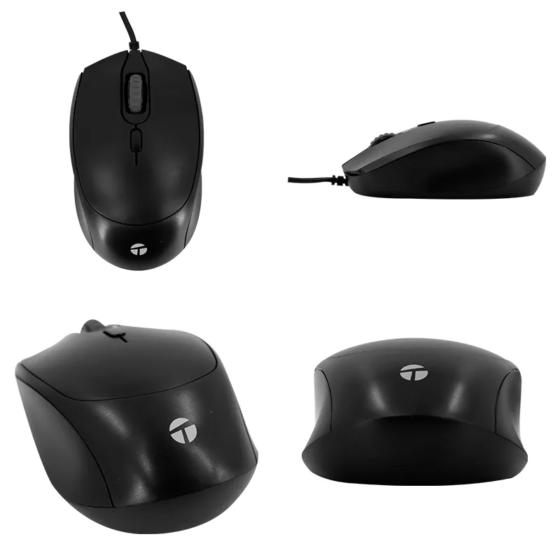 Mouse alámbrico TEROS TE-1222S, 1600 DPI, USB
